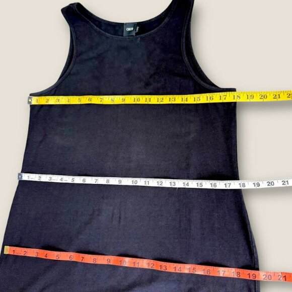 ASOS Sleeveless T Shirt Tank Midi Dress Modal Cotton Knit Size 12 Black Bodycon - Picture 10 of 12